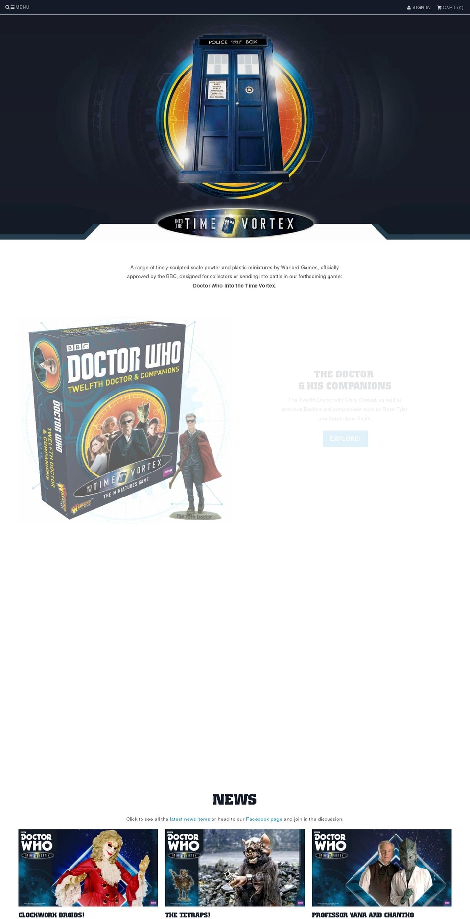 doctorwhotimevortex.com shopify website screenshot