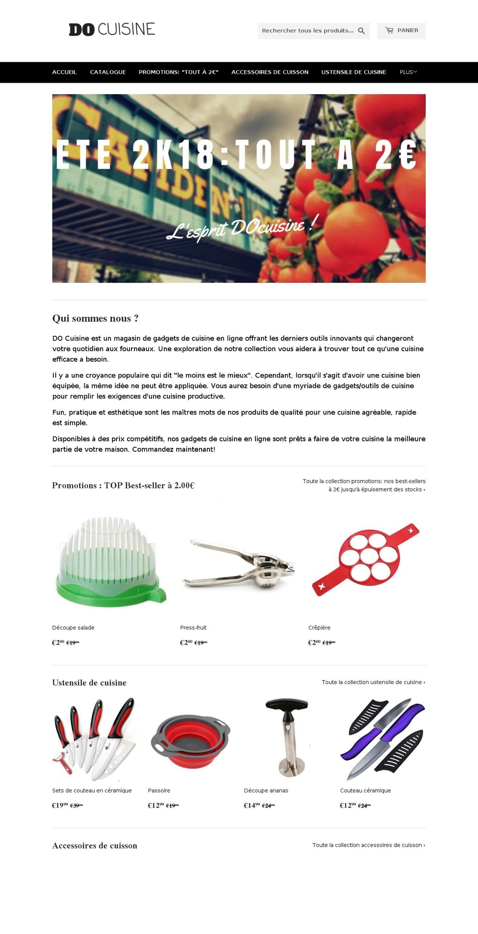 docuisine.com — Shopify storefront screenshot