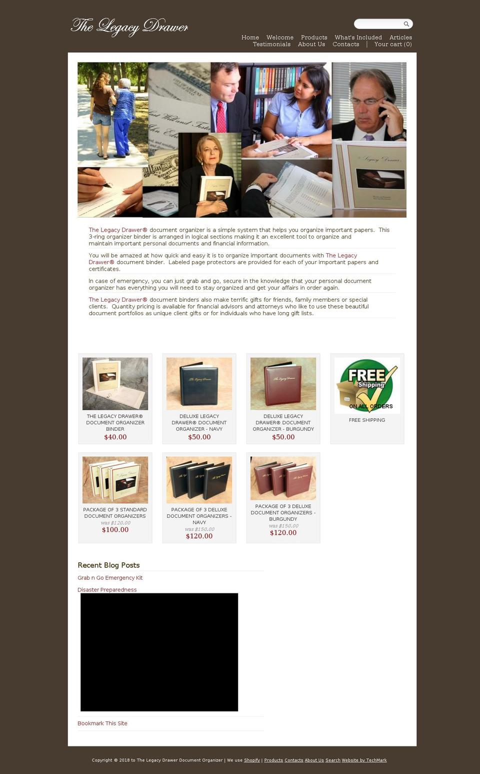 documentsorganizer.com shopify website screenshot