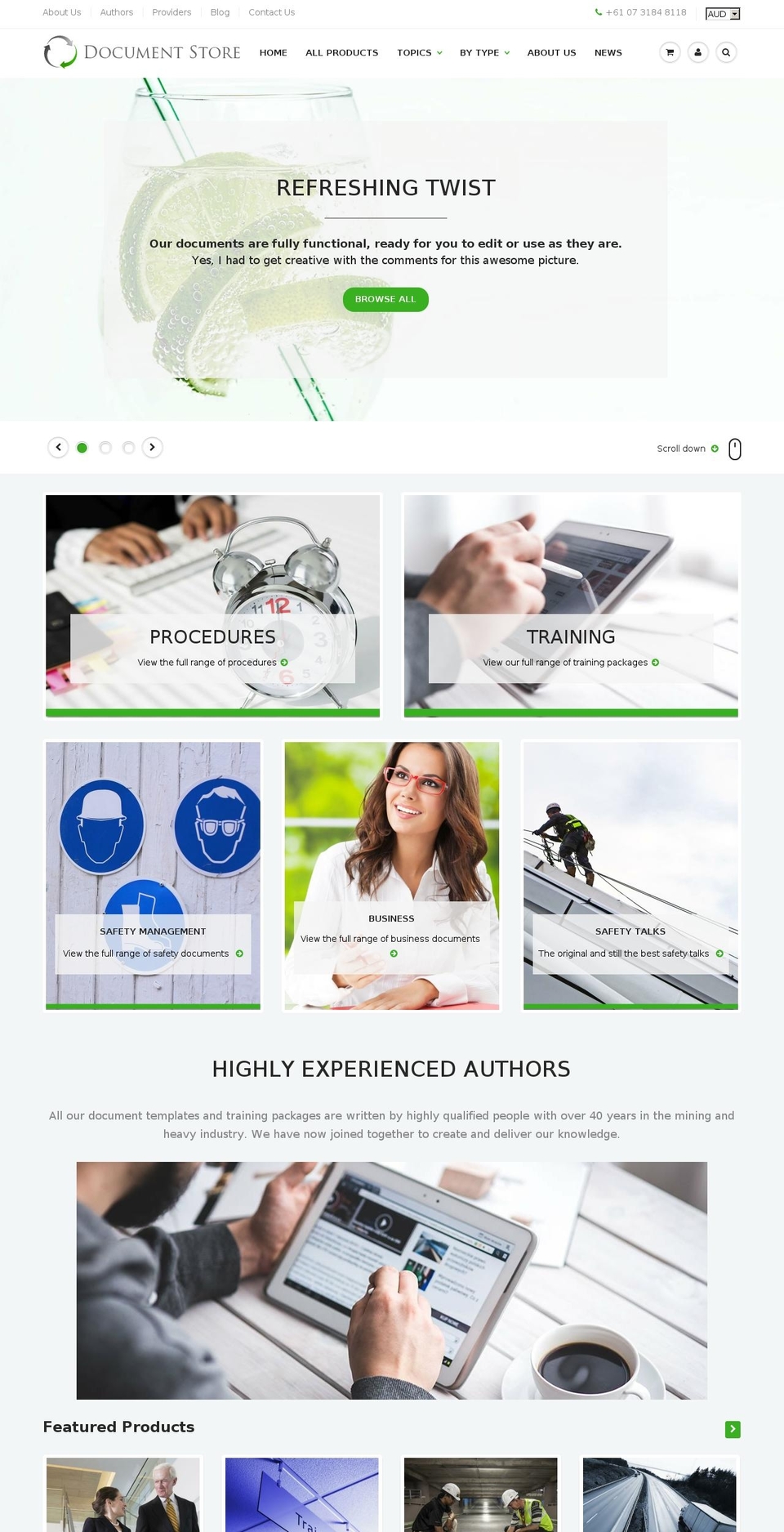 documentstore.com.au shopify website screenshot