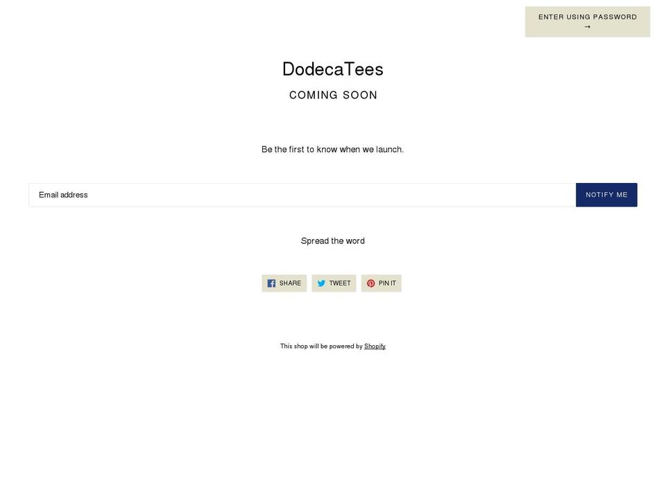 dodecatees.com — Shopify storefront screenshot