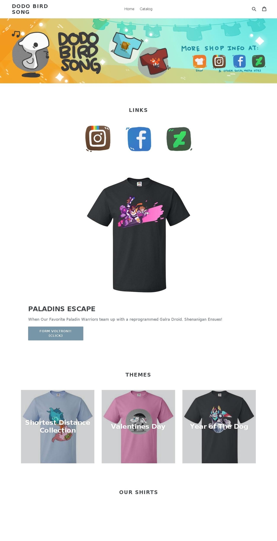 dodobirdshop.com — Shopify storefront screenshot