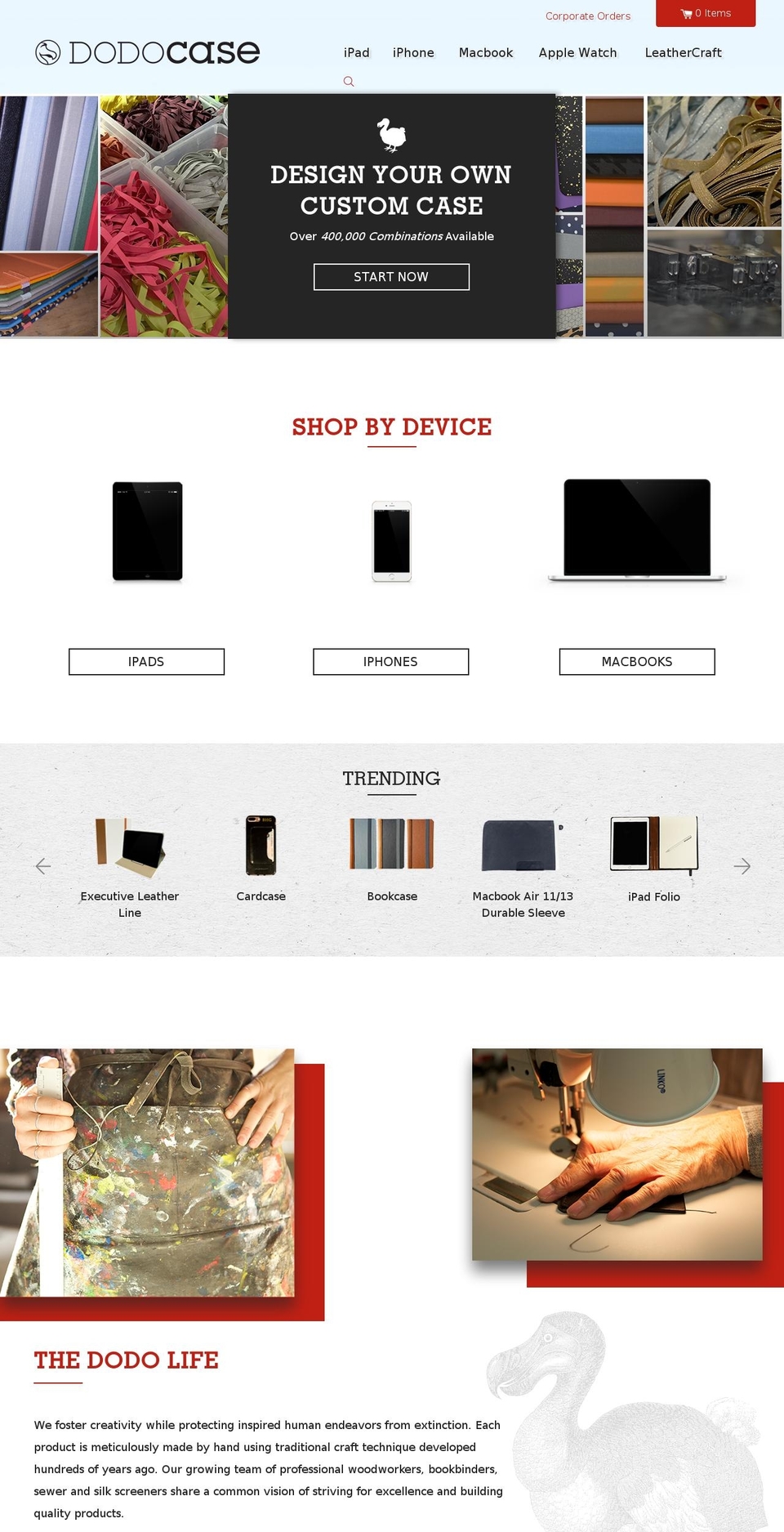 dodocase 2018 Shopify theme site example dodocase.info