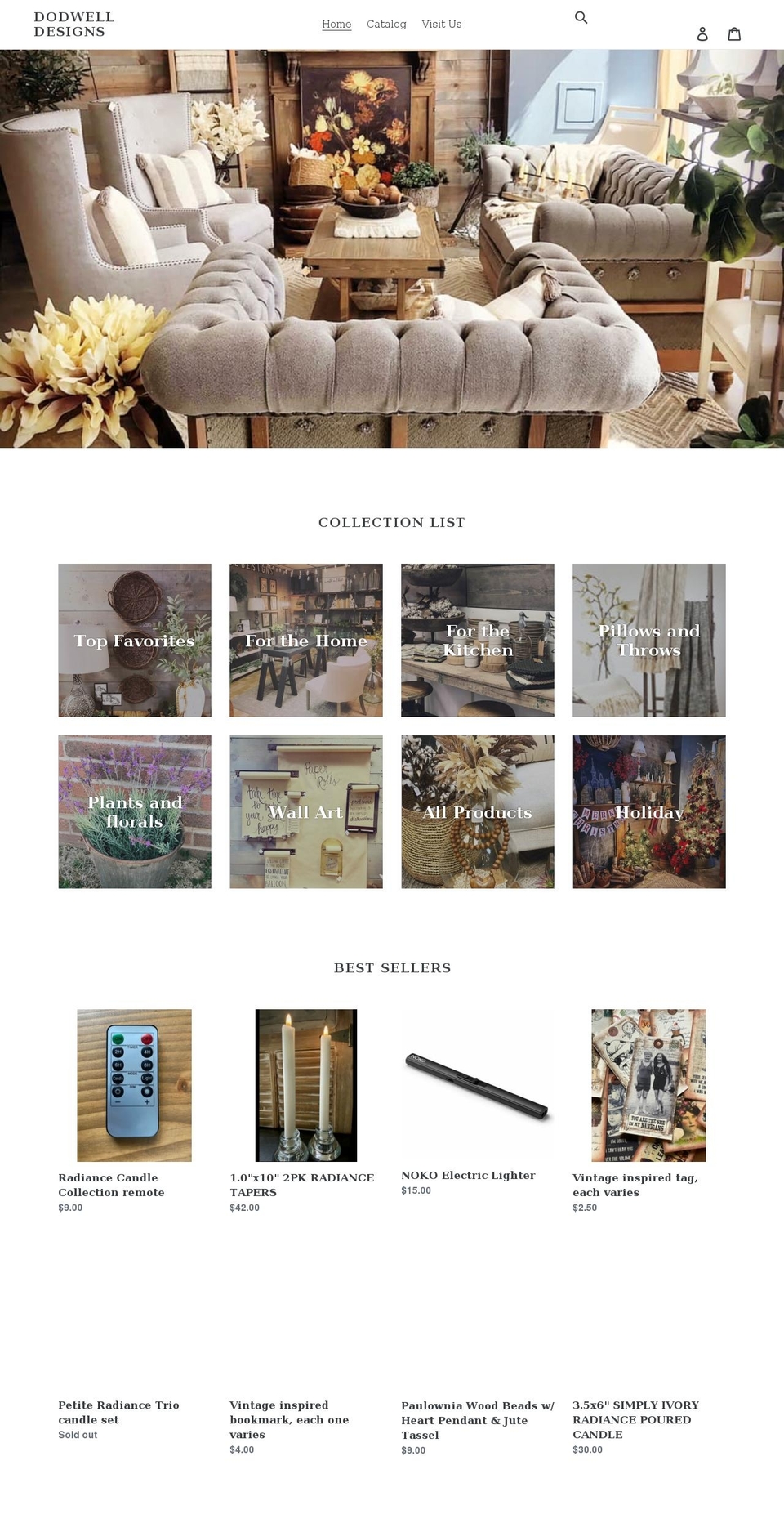 dodwelldesigns.com shopify website screenshot
