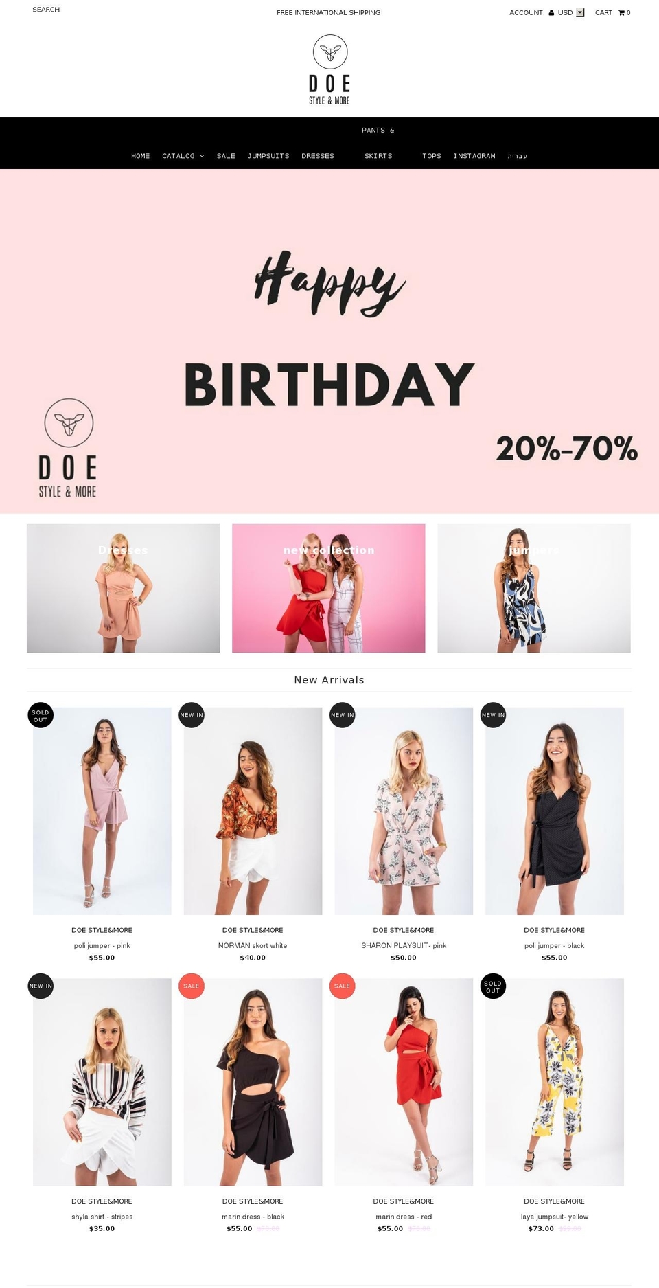 doe10.com — Shopify storefront screenshot