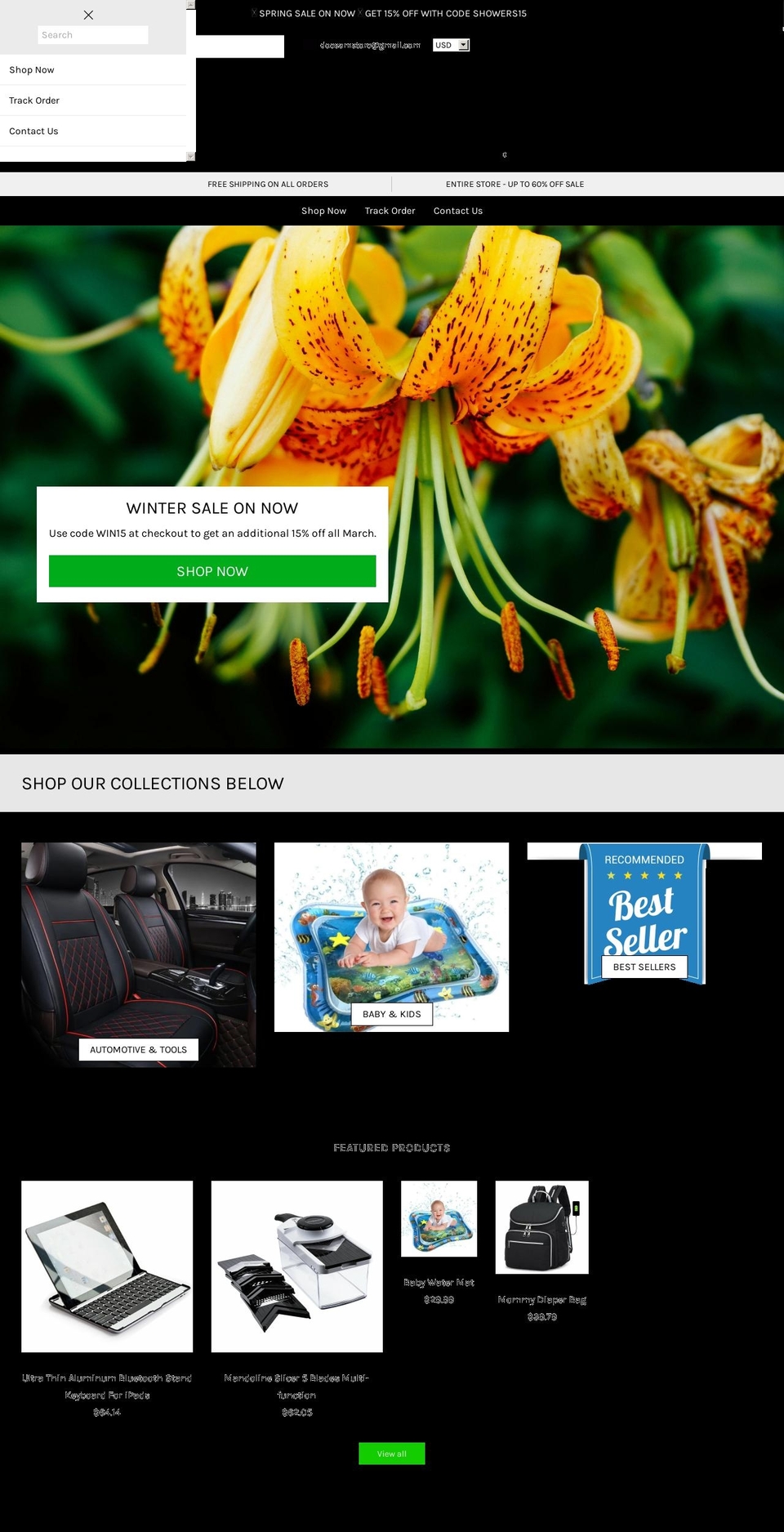 Kibo code v Shopify theme site example doesam.com