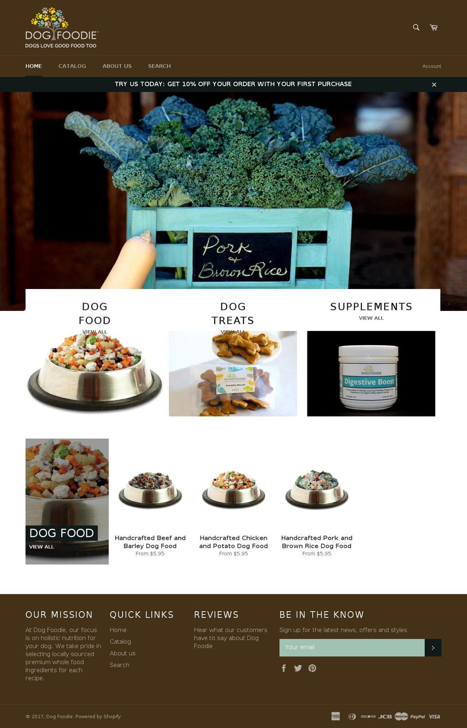 dog-foodie.com shopify website screenshot