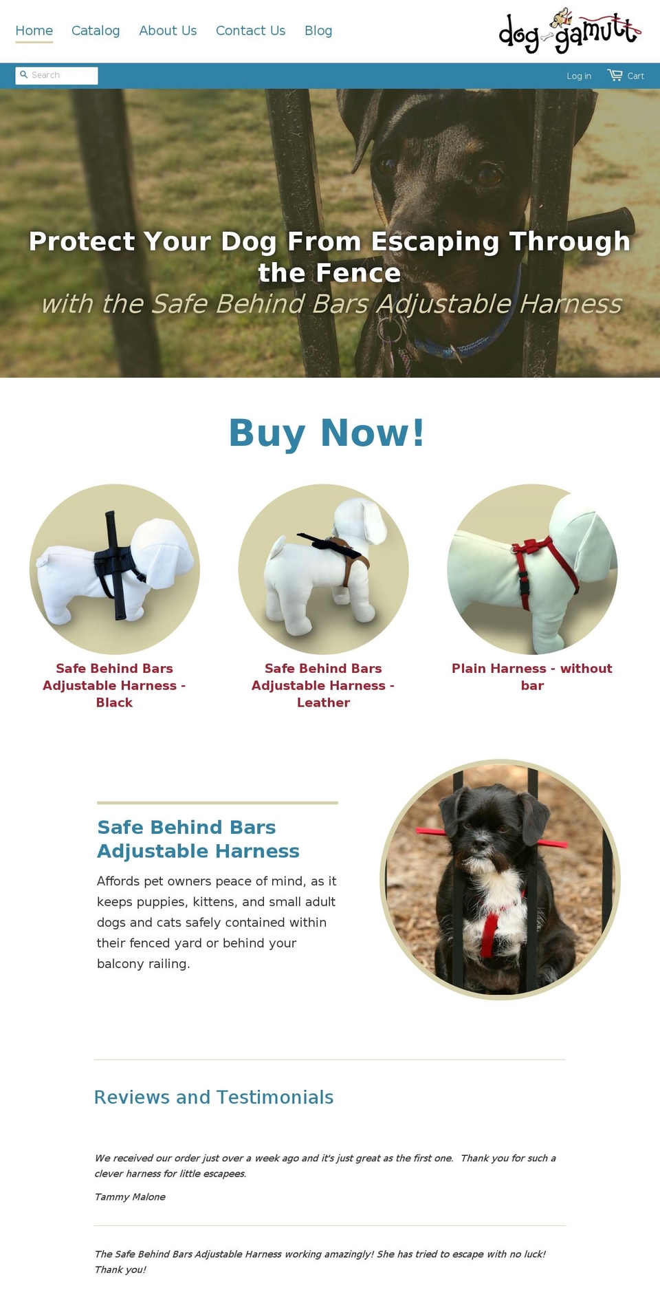 dog-gamutt.com shopify website screenshot