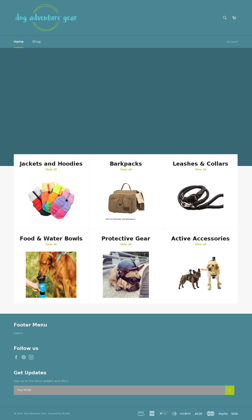 dogadventuregear.com — Shopify storefront screenshot