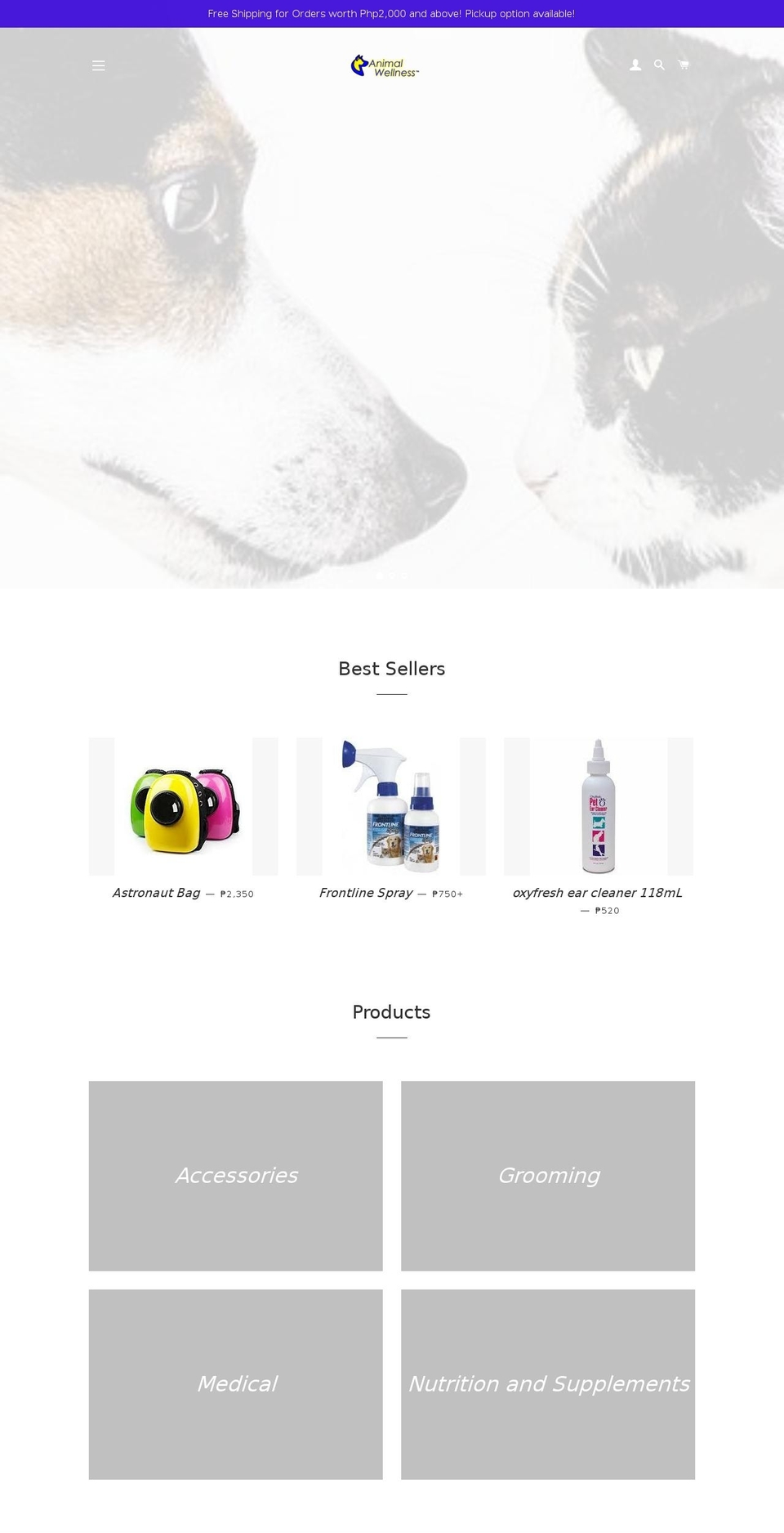 dogandcatwellness.com — Shopify storefront screenshot