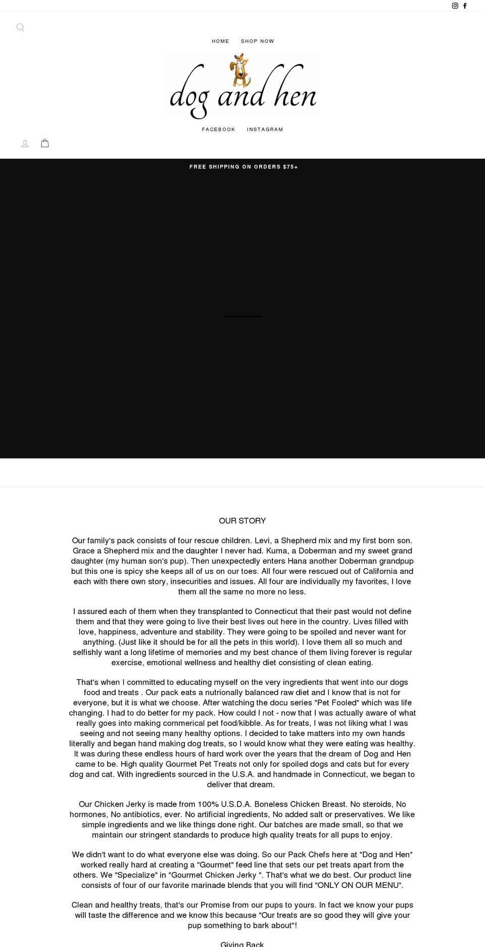 dogandhen.com shopify website screenshot