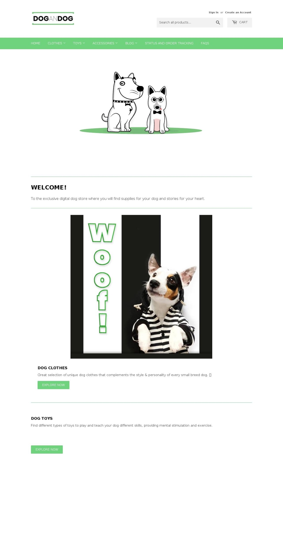 dogandog.com — Shopify storefront screenshot