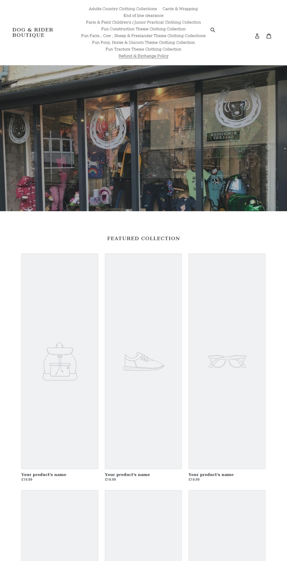 dogandriderboutique.co.uk shopify website screenshot