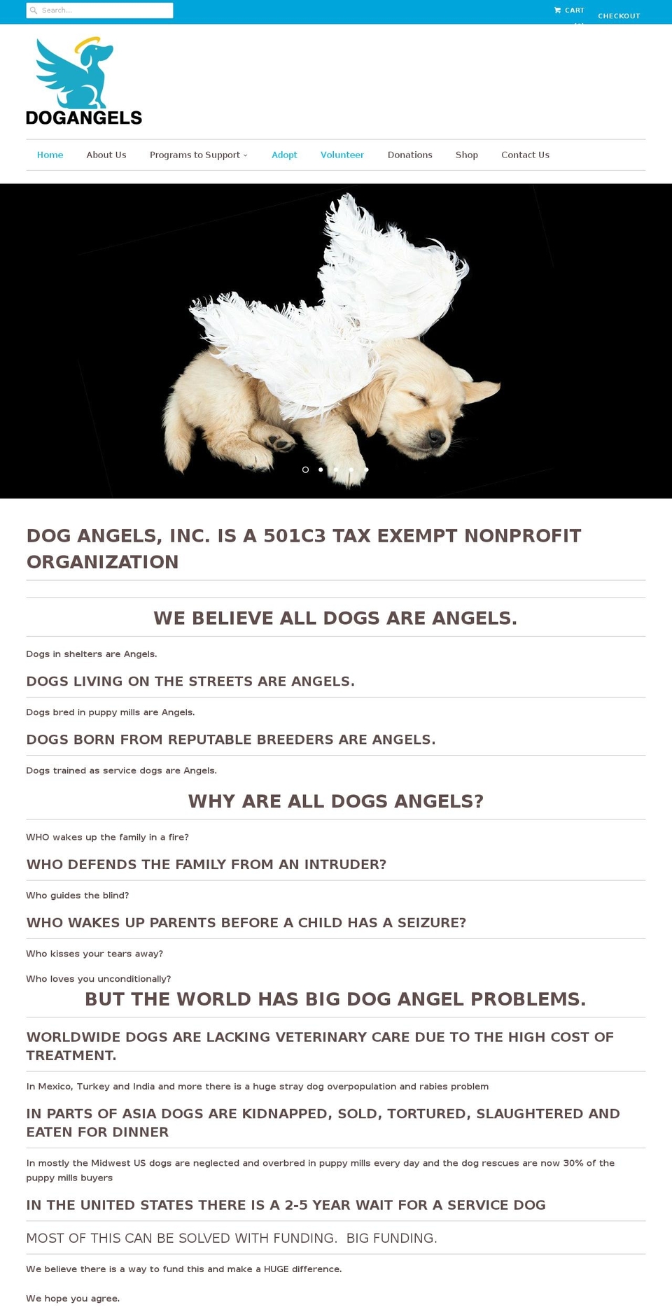 dogangels.com — Shopify storefront screenshot