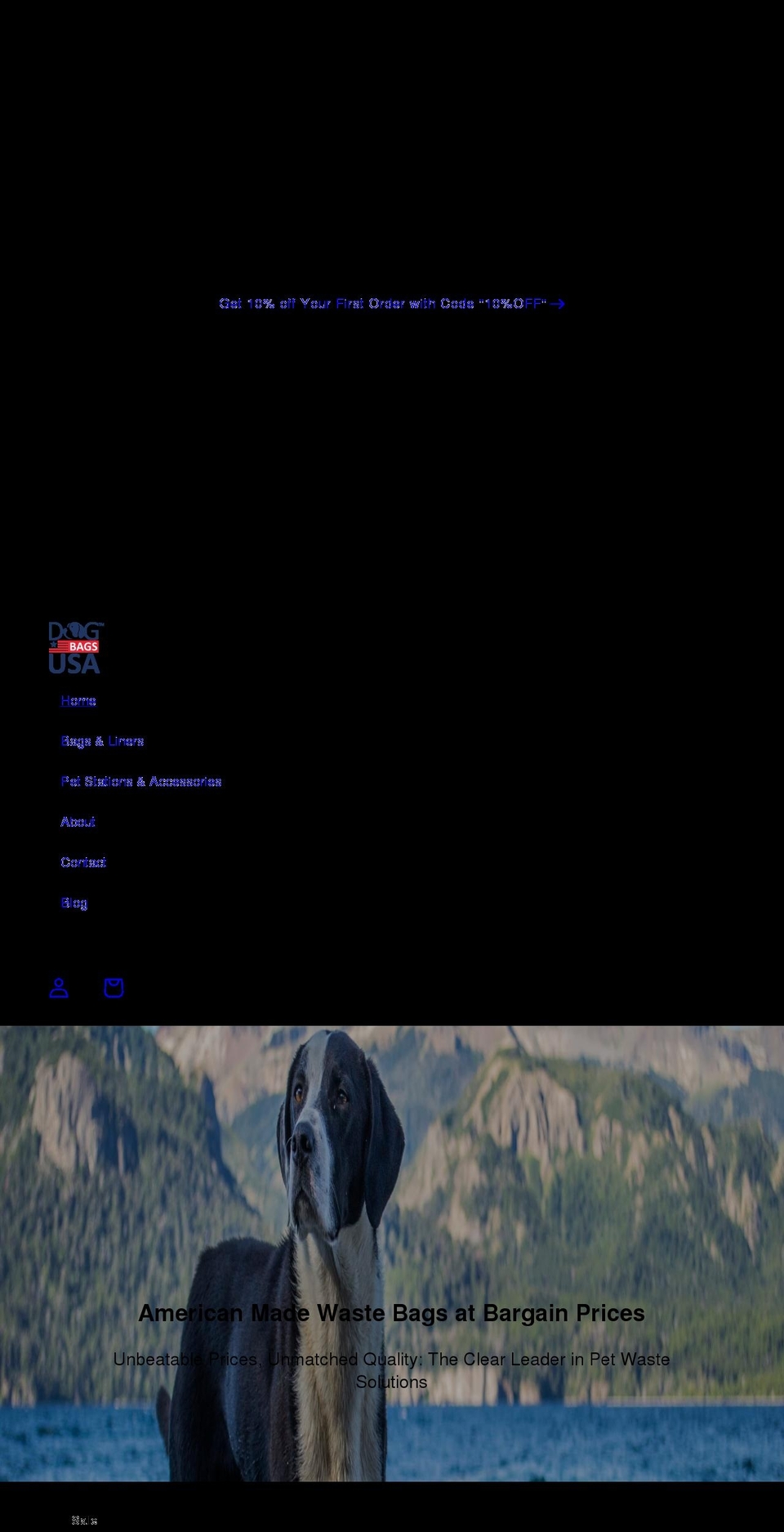 dogbagsusa.com shopify website screenshot