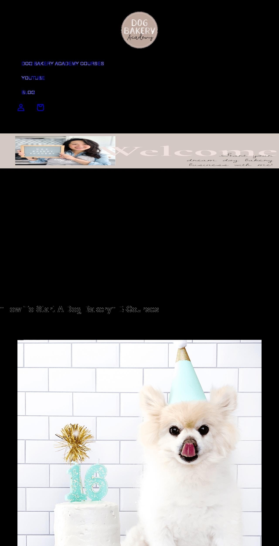 dogbakeryacademy.com shopify website screenshot