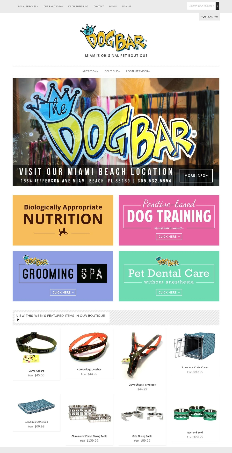 dogbar.com shopify website screenshot