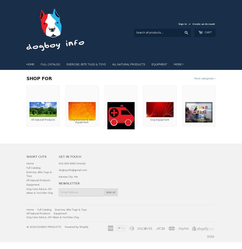 dogboyinfo.com — Shopify storefront screenshot