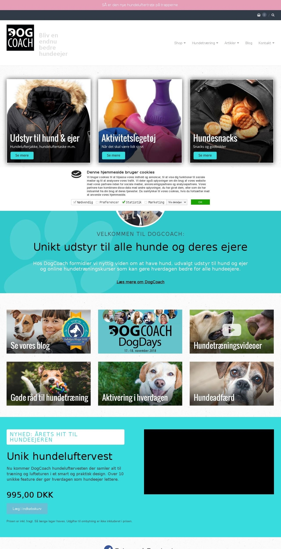 dogcoach.dk shopify website screenshot