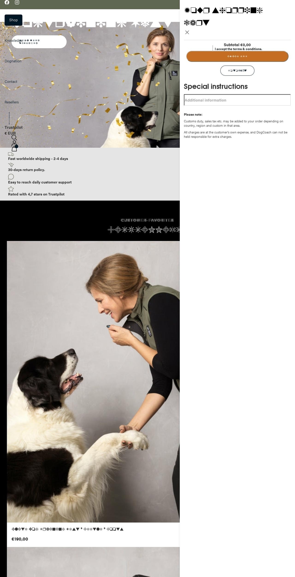 dogcoach.dog shopify website screenshot