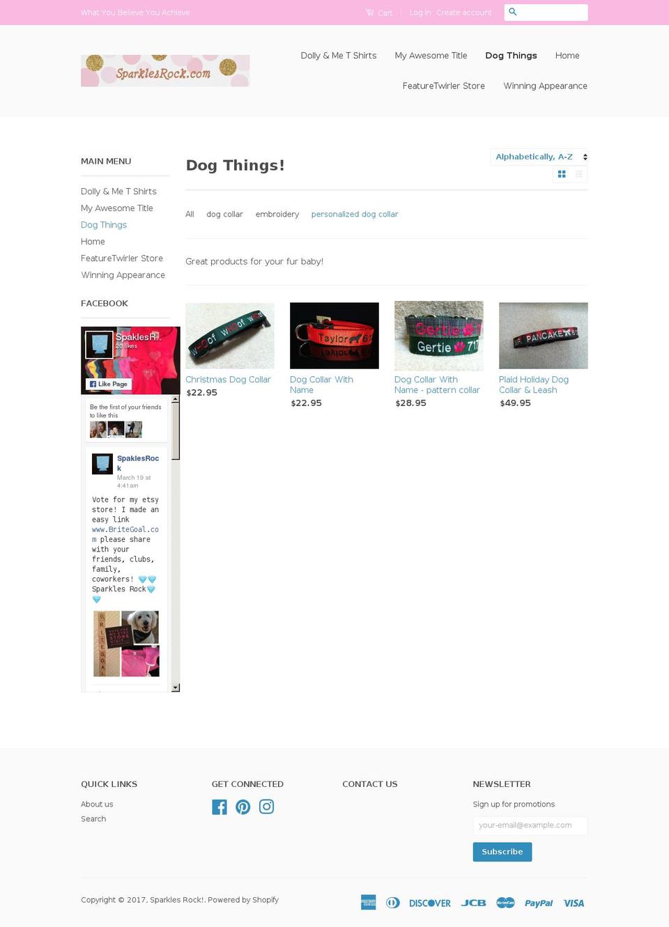 dogcollarwithname.com shopify website screenshot