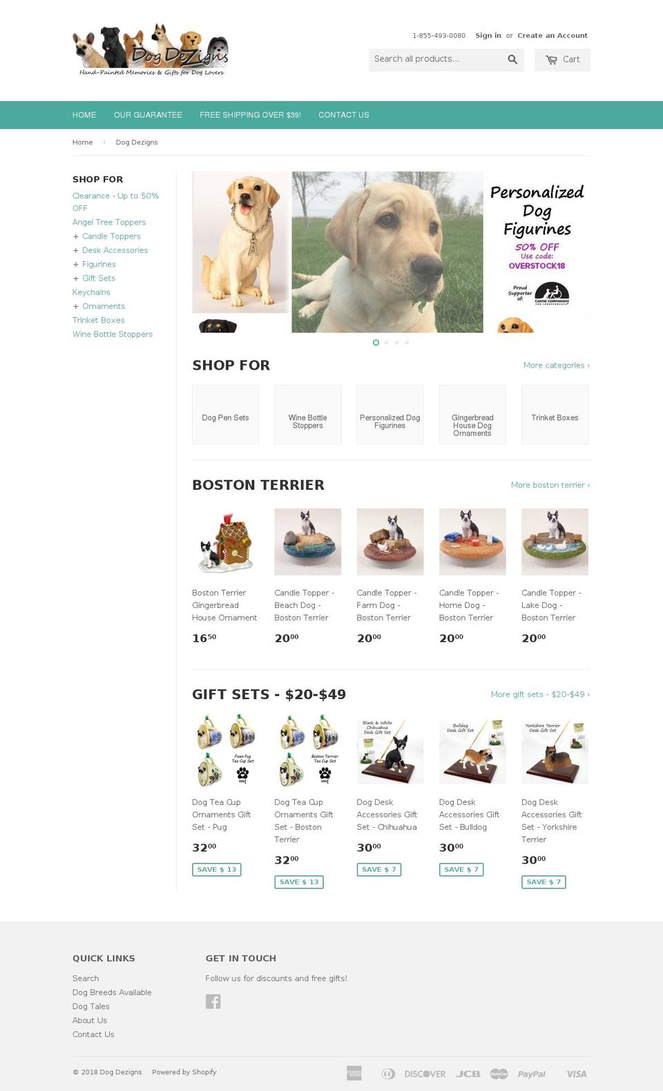 dogdezigns.com shopify website screenshot