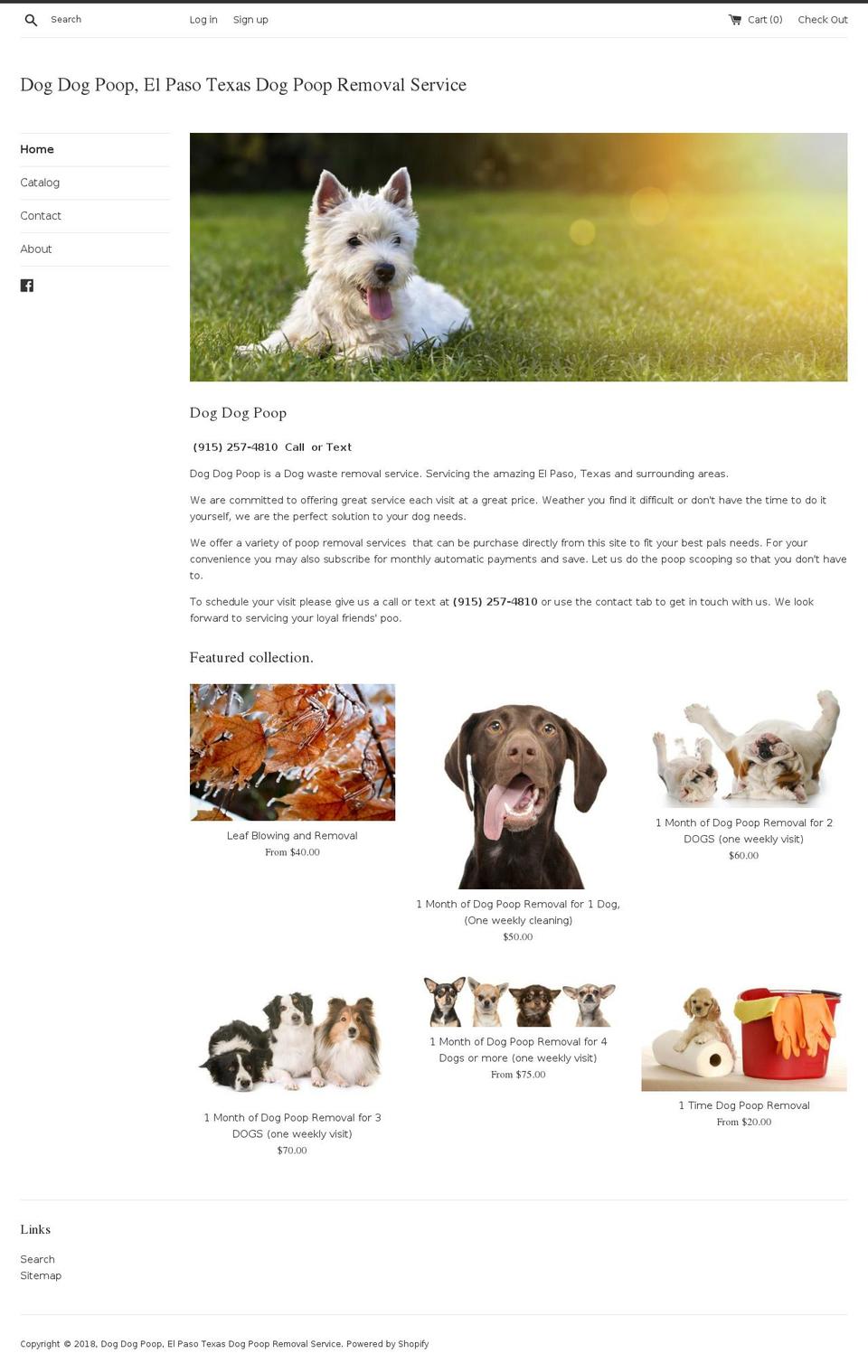 dogdogpoop.com shopify website screenshot