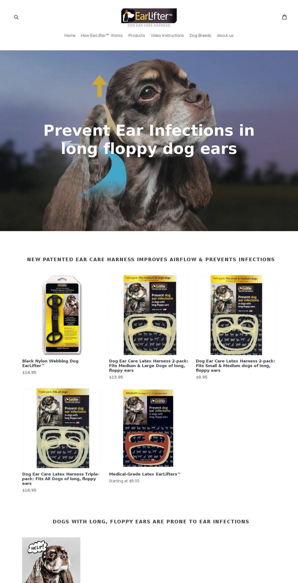 dogearlifter.com shopify website screenshot