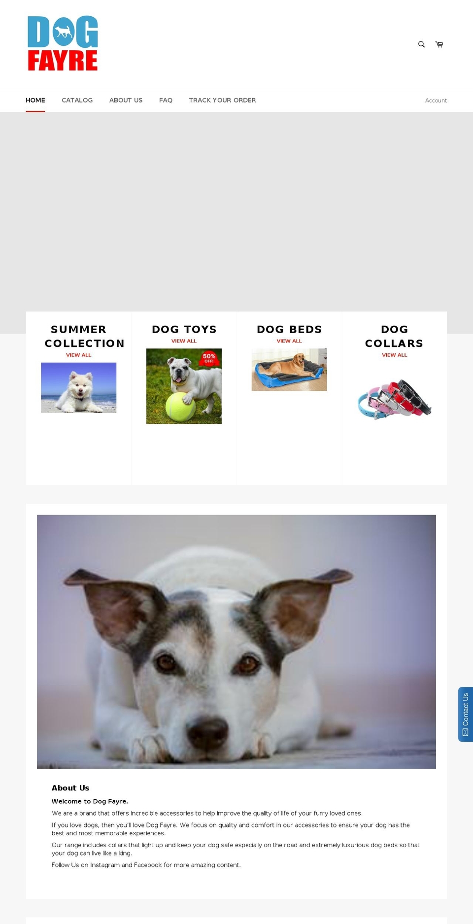 dogfayre.com — Shopify storefront screenshot