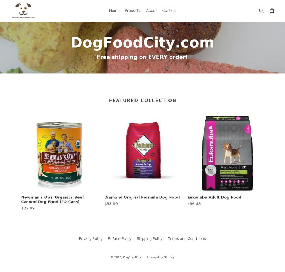dogfoodcity.com shopify website screenshot