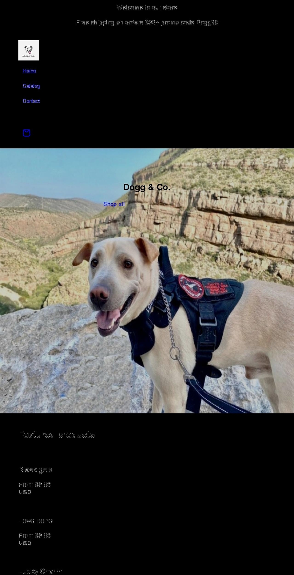 doggandco.com shopify website screenshot