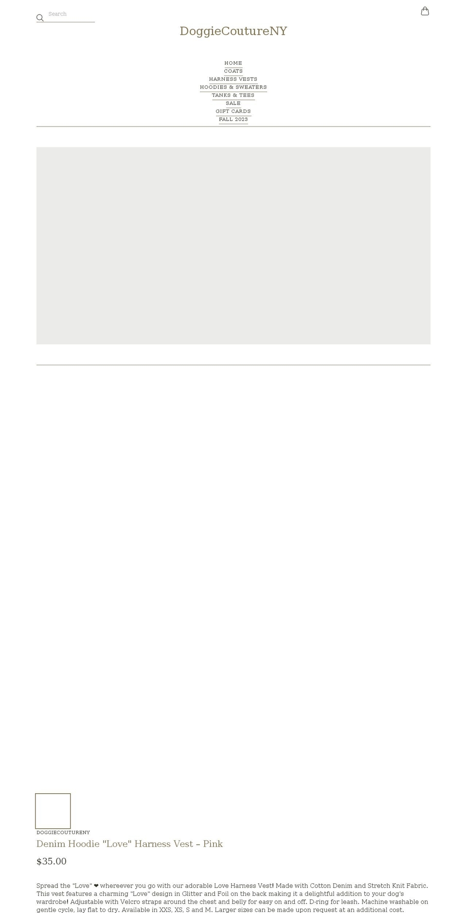 doggiecoutureny.com shopify website screenshot