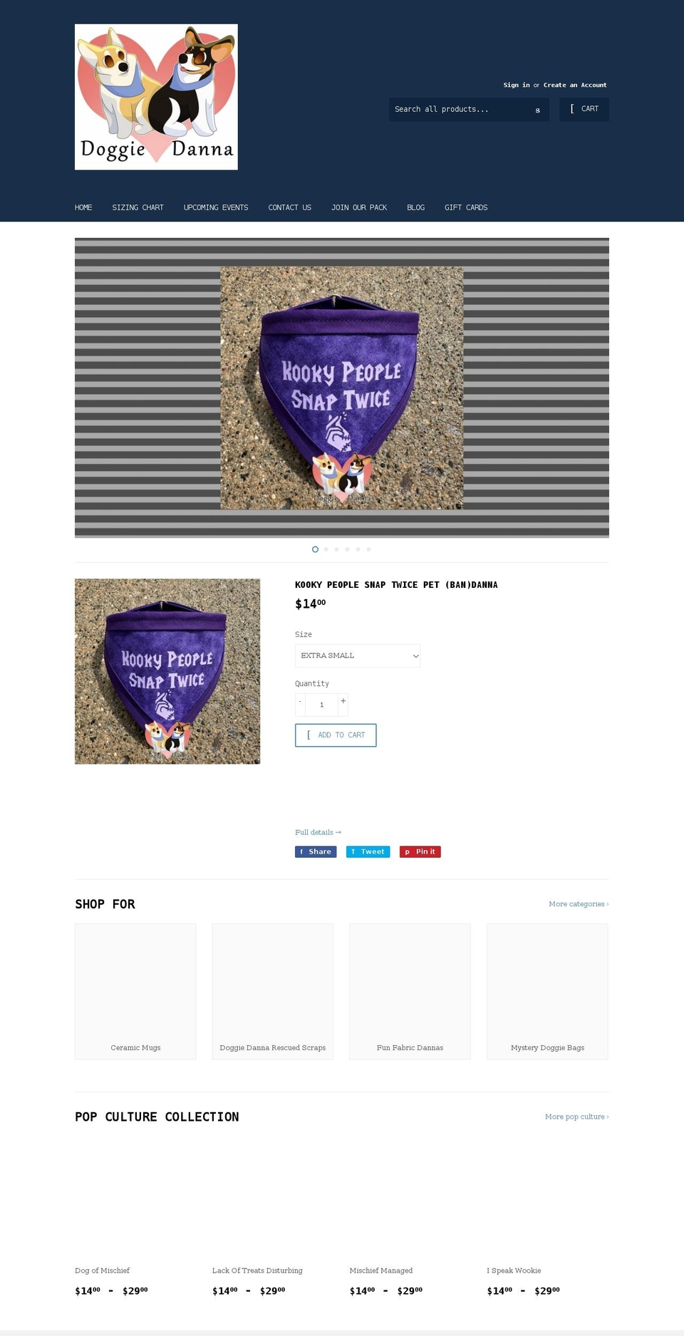 doggiedanna.com — Shopify storefront screenshot