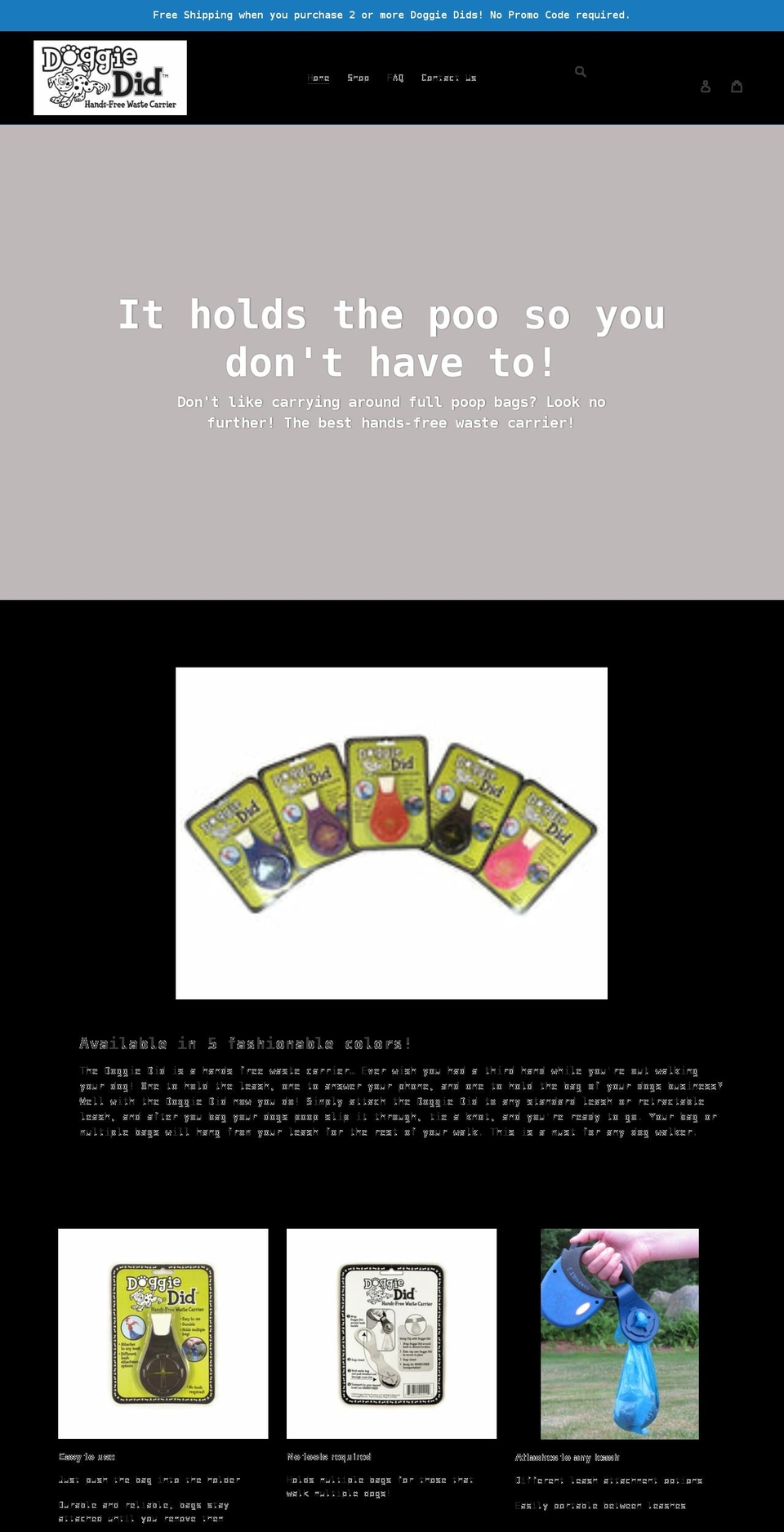 doggiedid.com shopify website screenshot