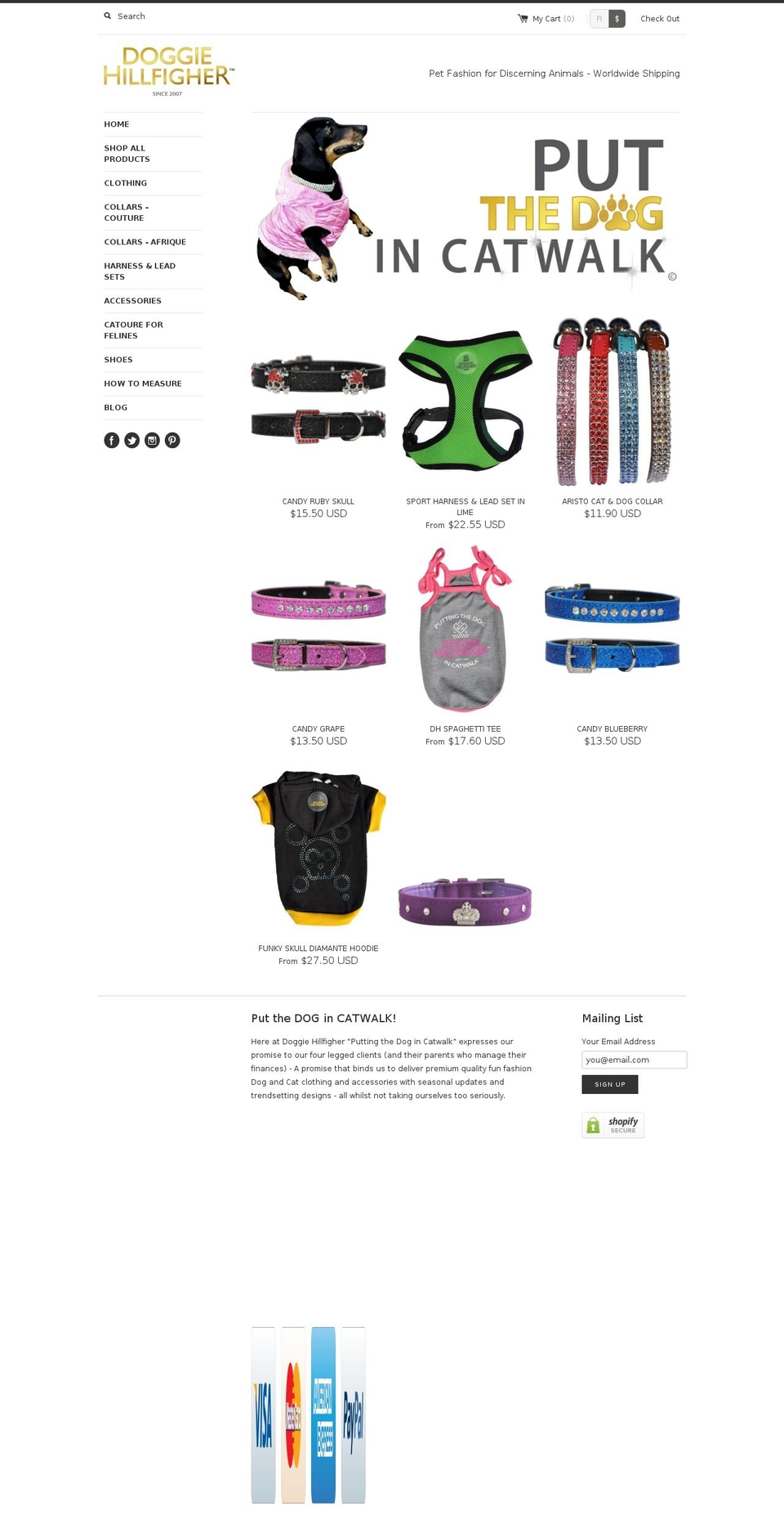 doggiehillfigher.com shopify website screenshot