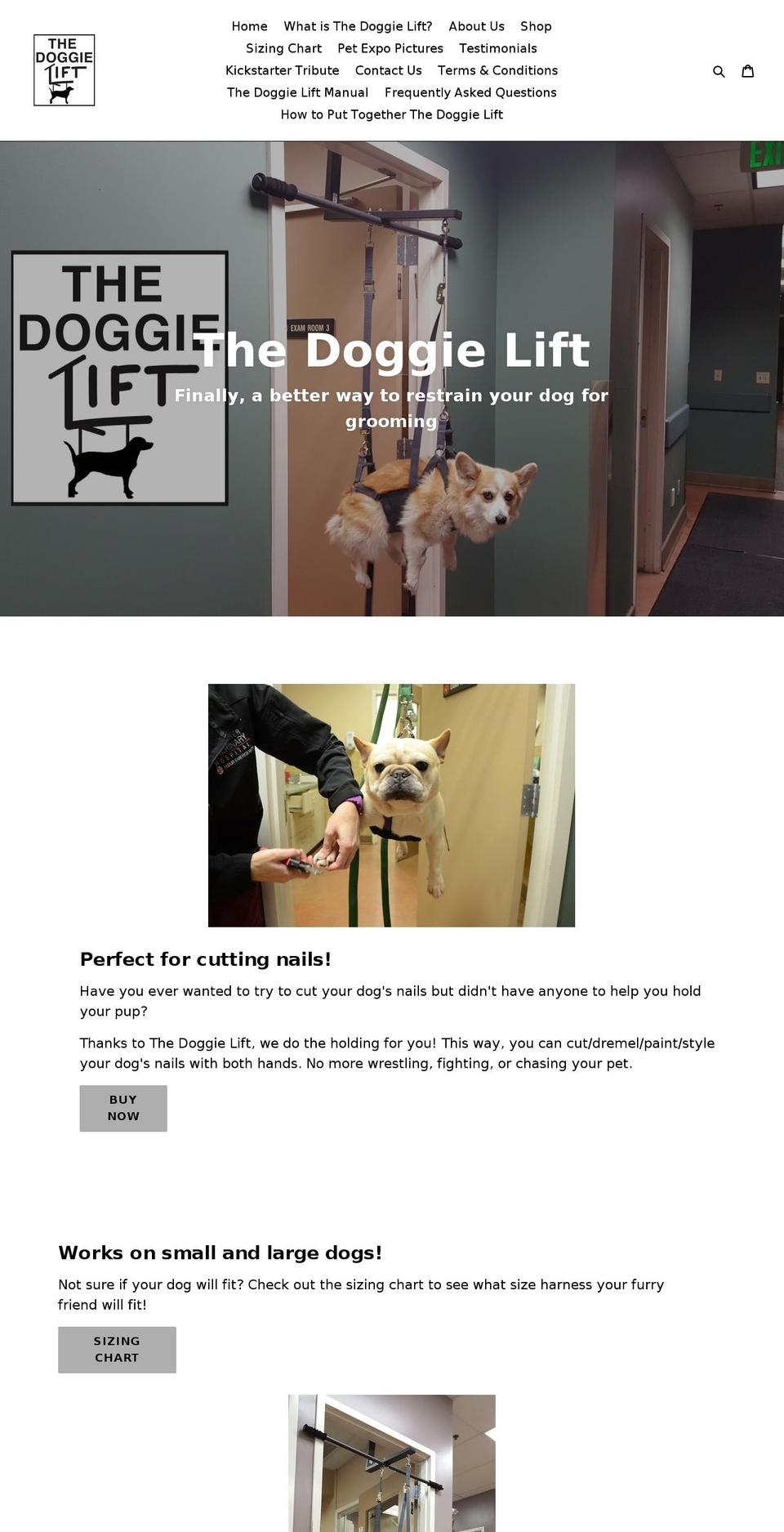 doggielift.com shopify website screenshot