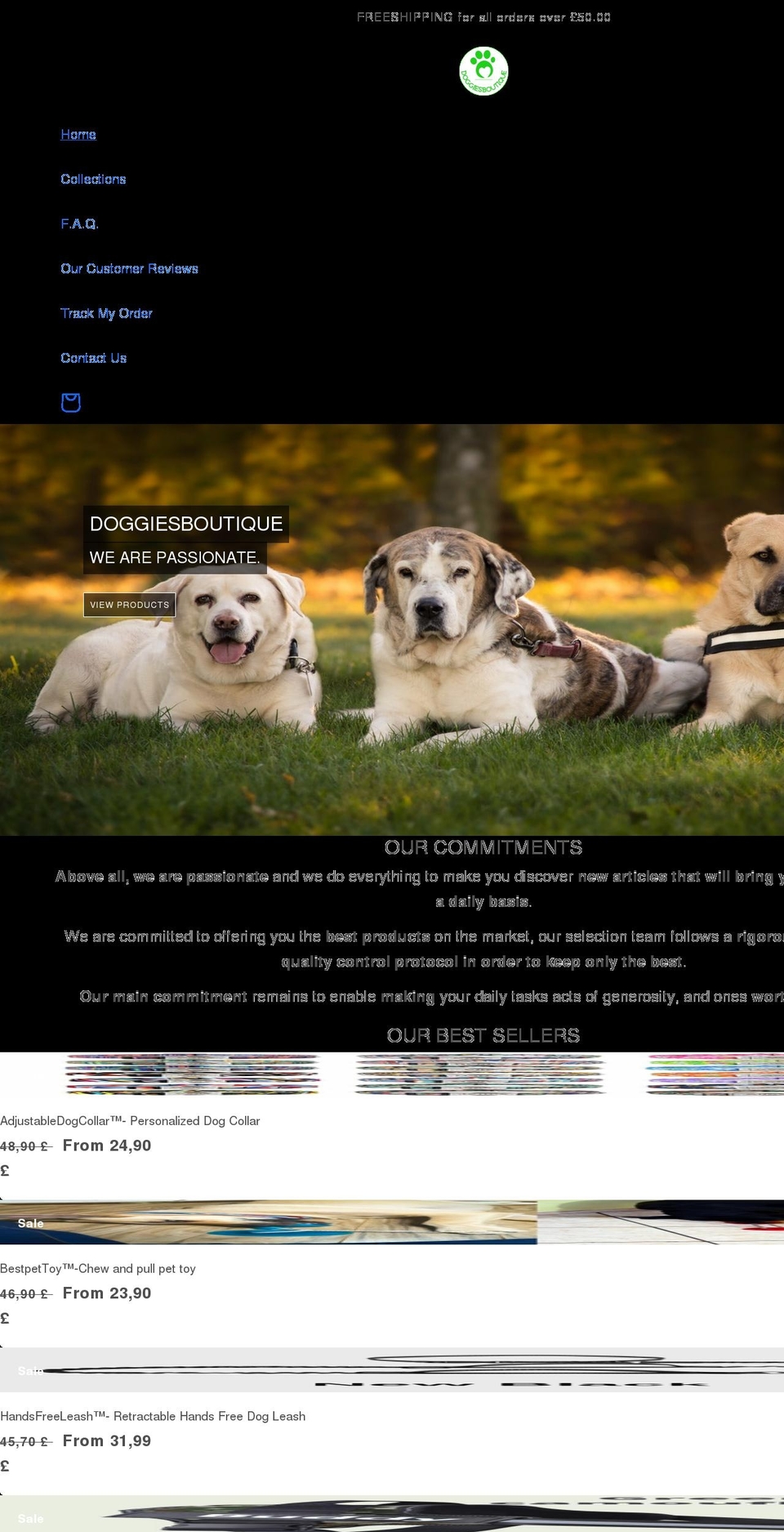 doggiesboutique.com shopify website screenshot