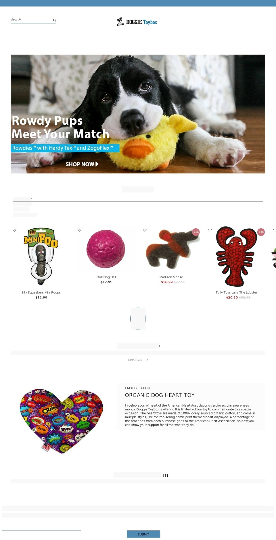 doggietoybox.com shopify website screenshot
