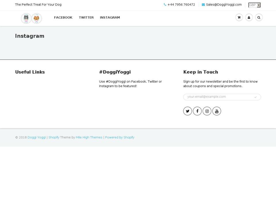 doggiyoggi.com — Shopify storefront screenshot