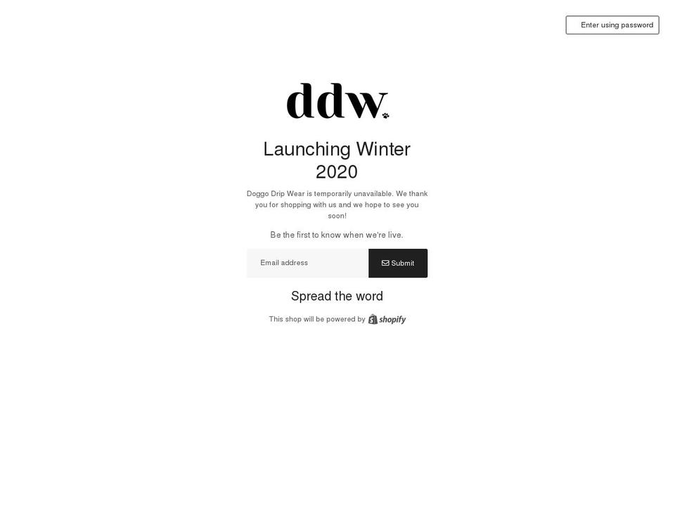doggodripwear.com shopify website screenshot