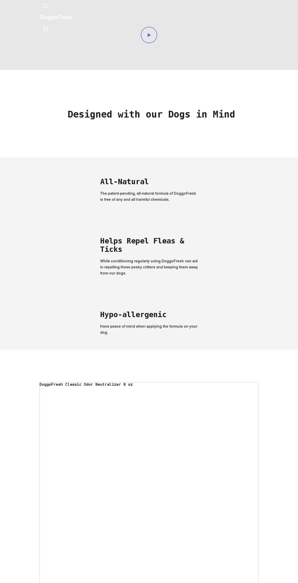 doggofresh.com shopify website screenshot