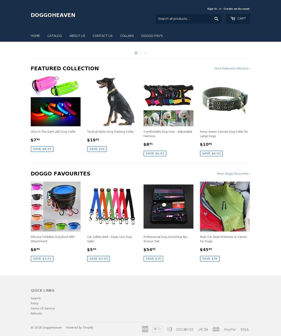 doggoheaven.com — Shopify storefront screenshot