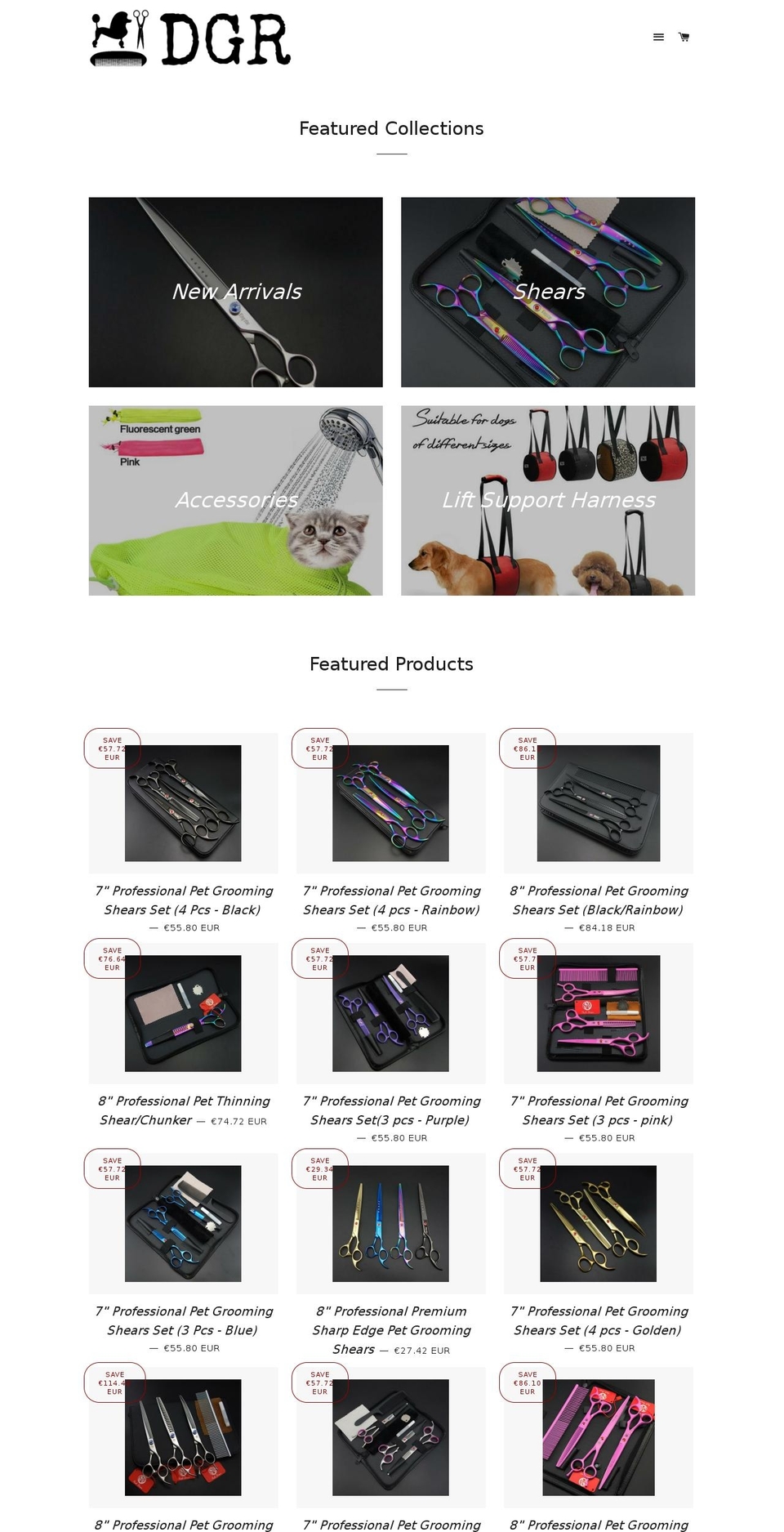 doggroomersrock.com shopify website screenshot