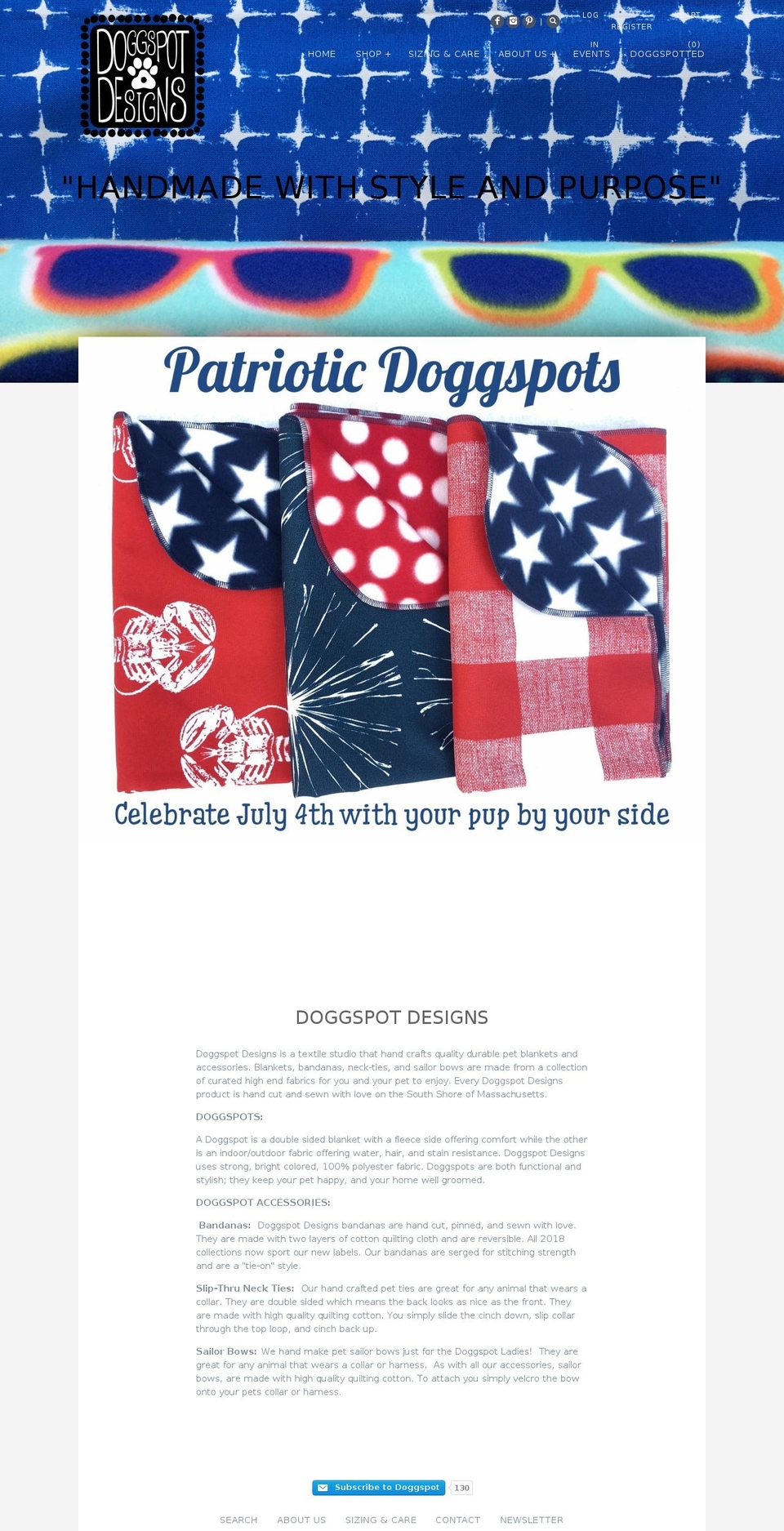 doggspotdesigns.com — Shopify storefront screenshot