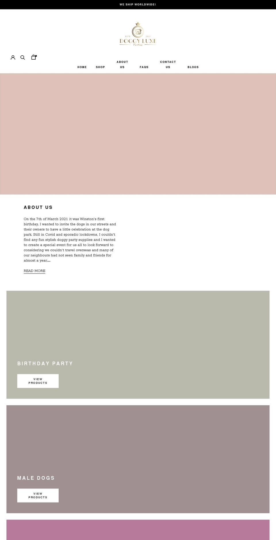 doggy-luxe.com shopify website screenshot