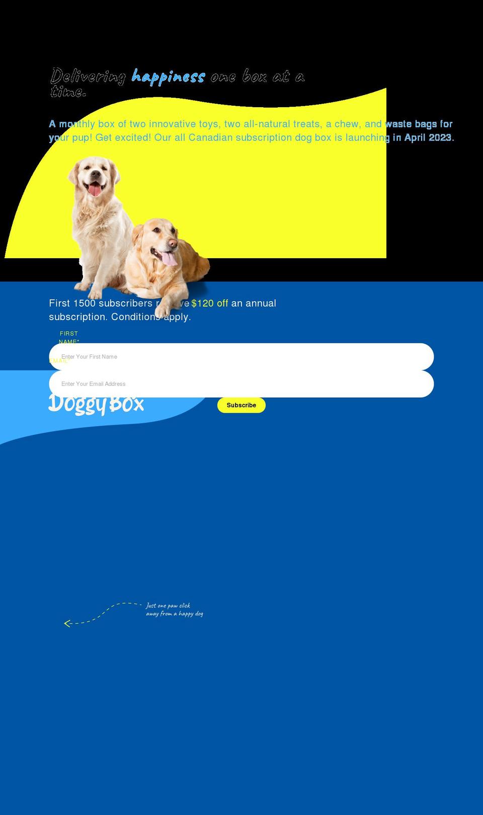 doggybox.ca shopify website screenshot