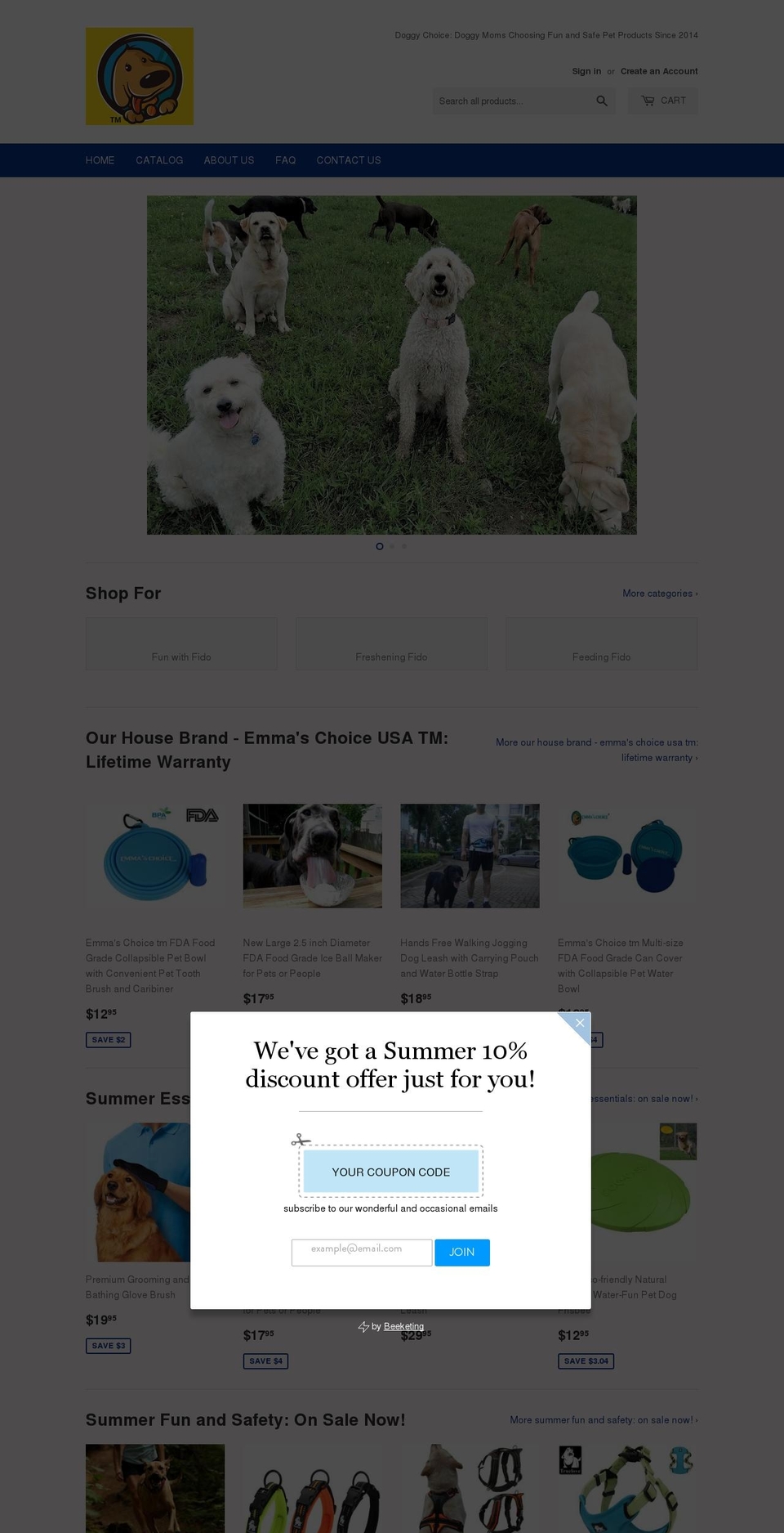 doggychoice.com — Shopify storefront screenshot