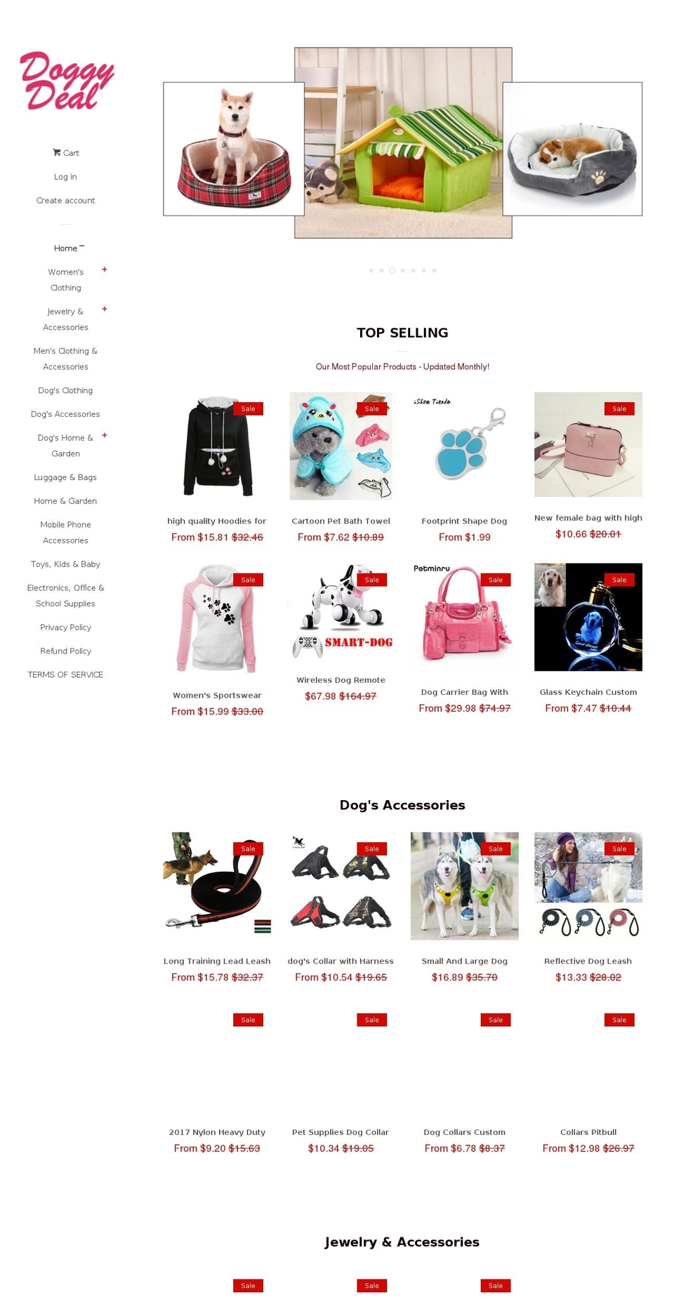 doggydeal.us shopify website screenshot