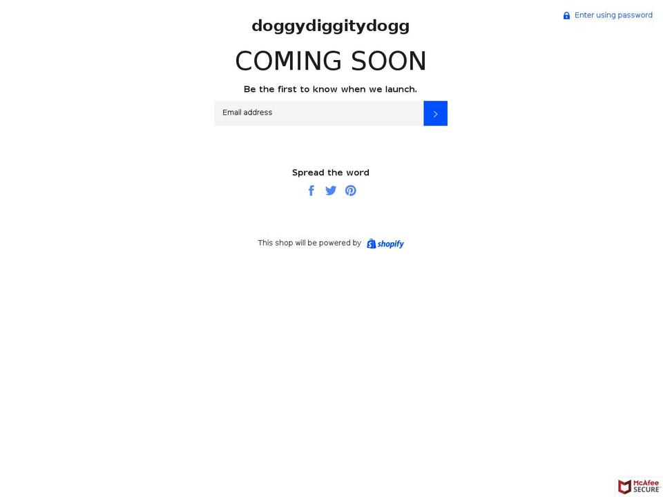 doggydiggitydogg.com — Shopify storefront screenshot