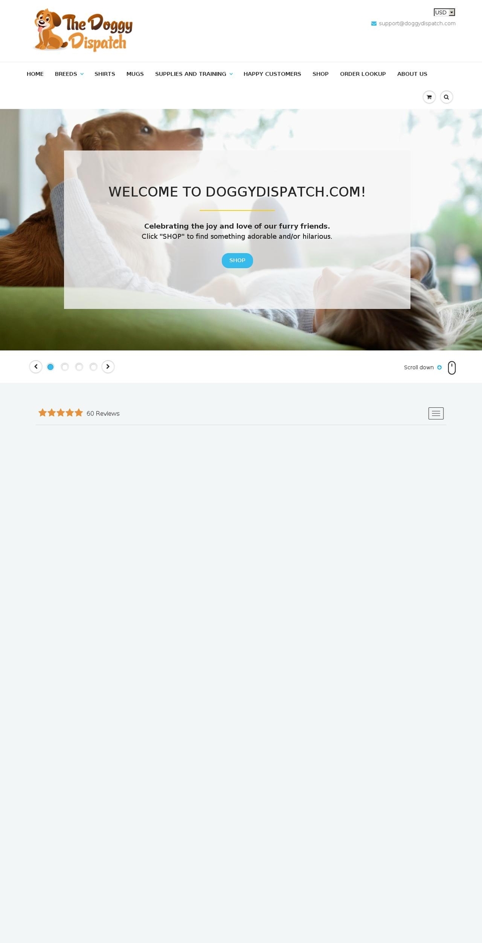 doggydispatch.com shopify website screenshot